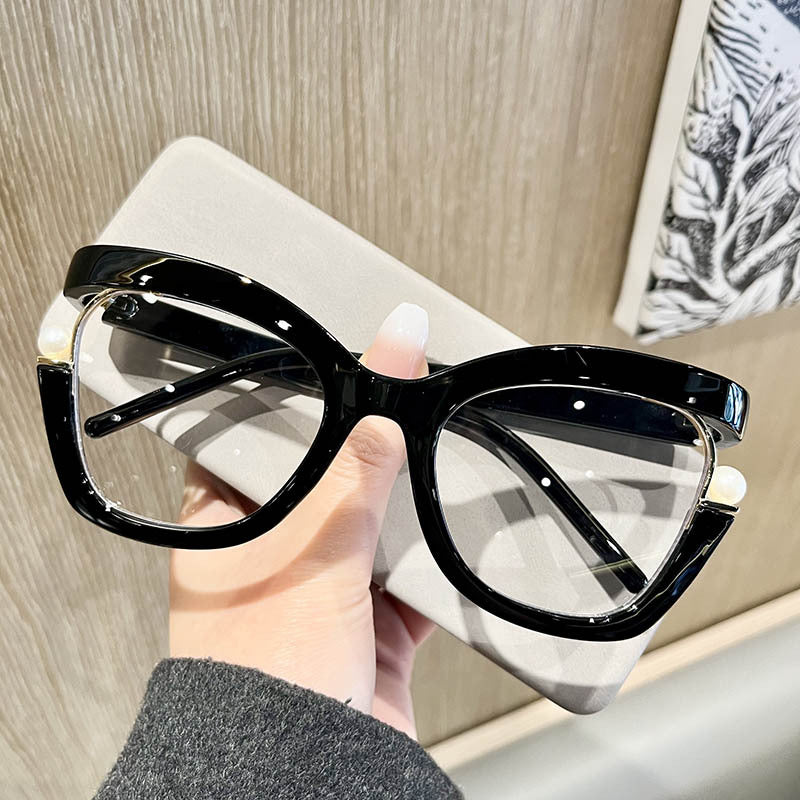 pearl irregular anti blue glasses