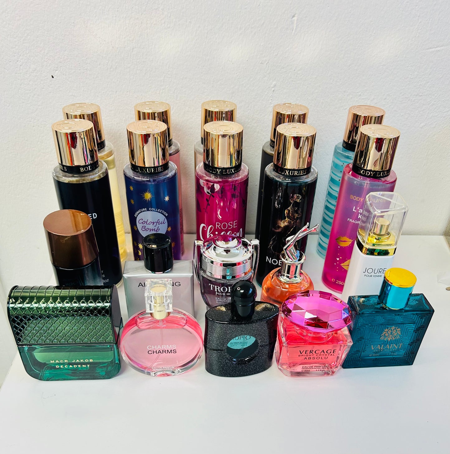 Body mists and perfumes combo