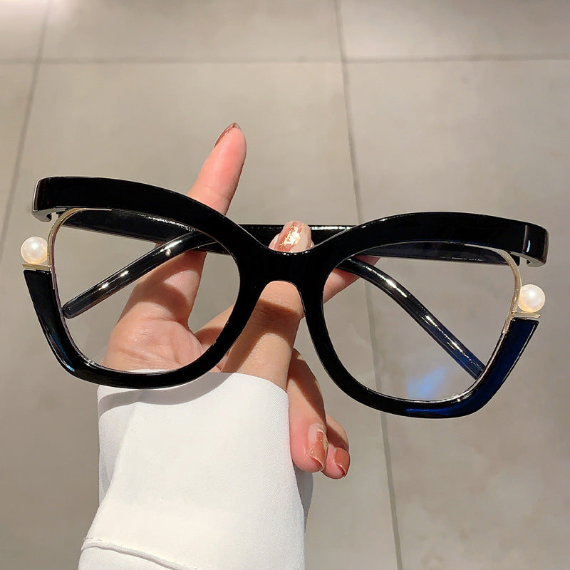 pearl irregular anti blue glasses