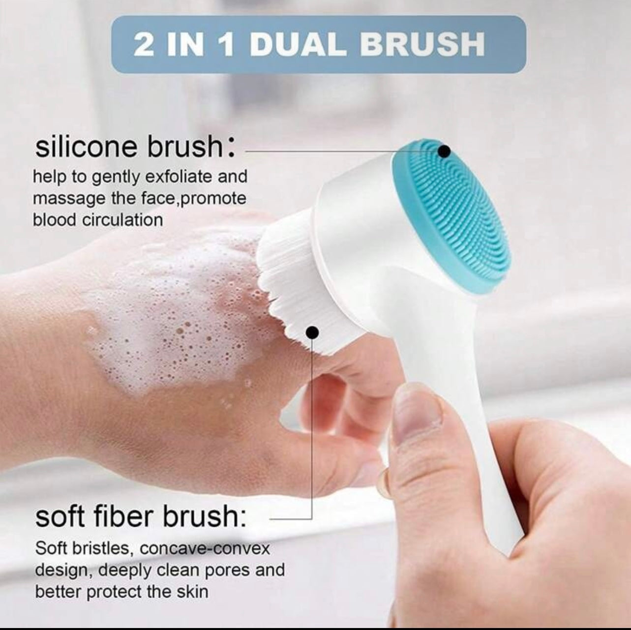 2 in 1 facial brush