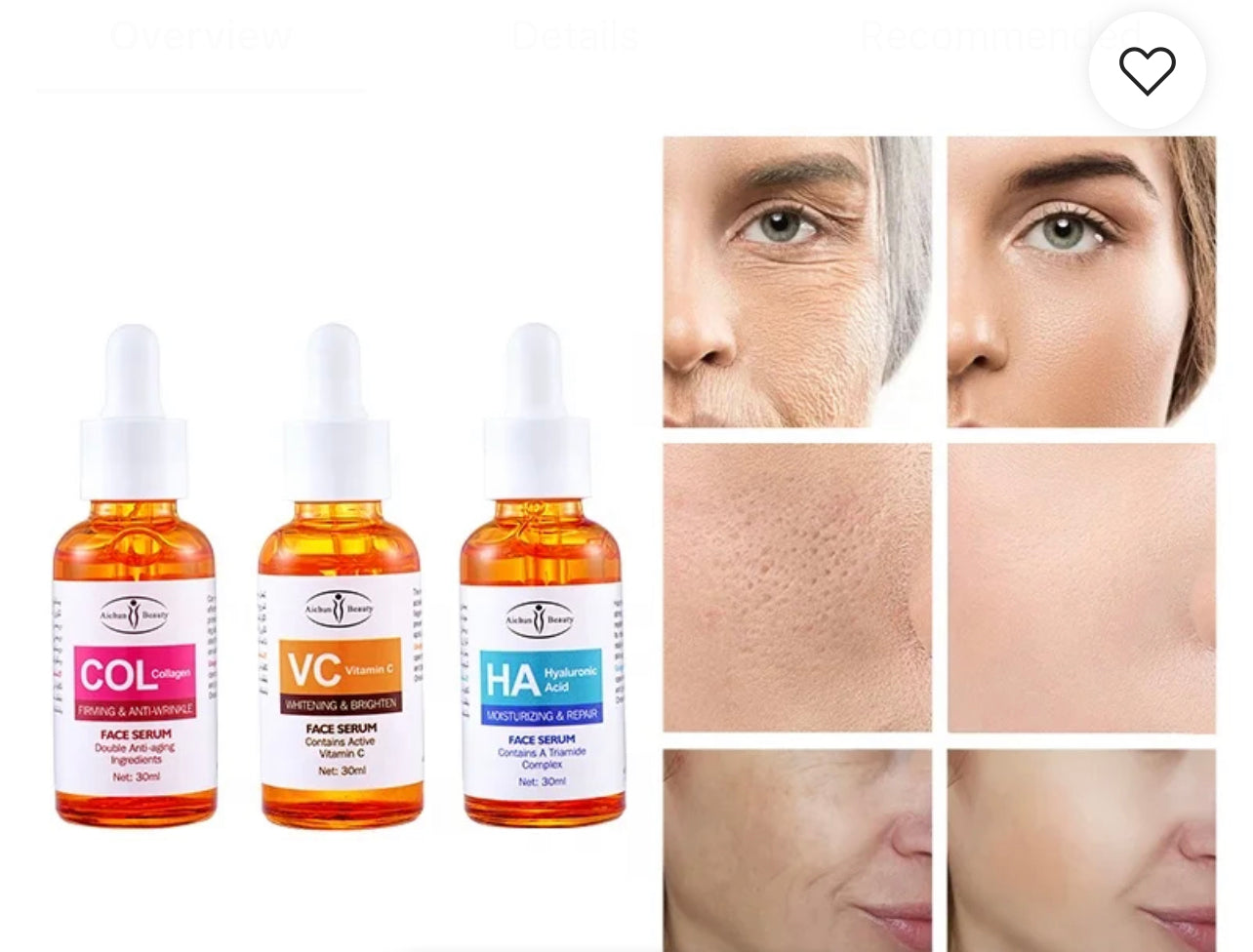 Facial serum set